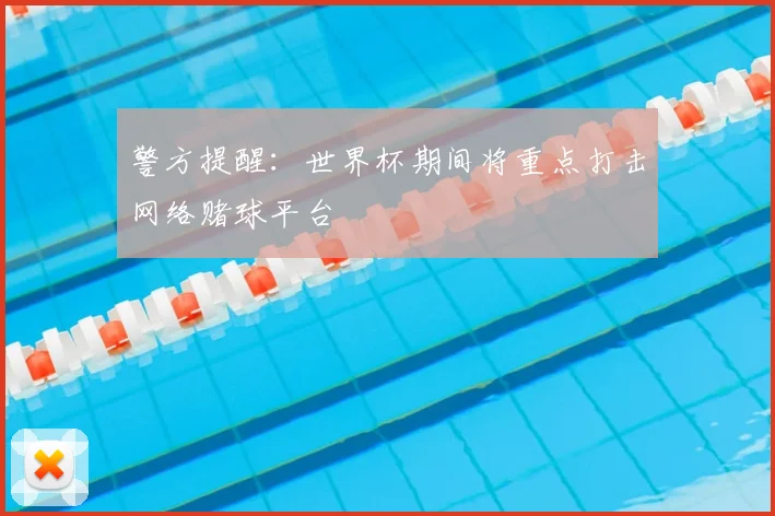 警方提醒：世界杯期间将重点打击网络赌球平台