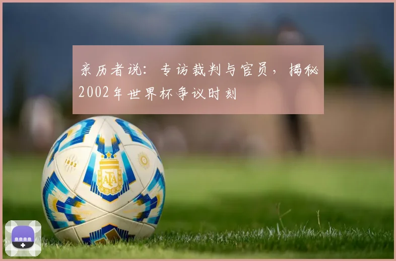 亲历者说:专访裁判与官员,揭秘2002年世界杯争议时刻